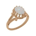 thumbnail image 1 of LBG British Made Solid 18k Rose Gold Natural Opal Womens Engagement Ring - 33 size options - Size 12, 1 of 6