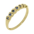 thumbnail image 1 of LBG British Made Solid 18k Yellow Gold Natural Sapphire Womens Anniversary Ring - 33 size options - Size 12, 1 of 9