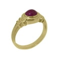 thumbnail image 1 of LBG British Made Spectacular 14k Yellow Gold Natural Ruby Unisex Engagement Ring - 33 size options - Size 10.5, 1 of 5
