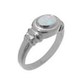 thumbnail image 1 of LBG British Made Spectacular 925 Sterling Silver Natural Opal Unisex Engagement Ring - 33 size options - Size 10.5, 1 of 4
