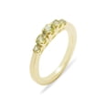 thumbnail image 1 of LBG British Made Stunning 10k Yellow Gold Natural Peridot Womens band Ring - 33 size options - Size 8.5, 1 of 6