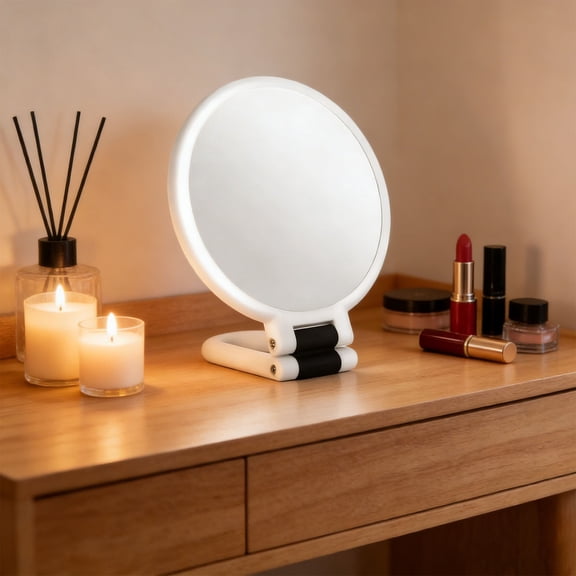 LBGAJGS 50X Magnification Makeup Mirror, 3-in-1 Handheld Wall Mount Tabletop Vanity Mirror, Double-Sided with 360 Degree Adjustable Handle (1PCS)