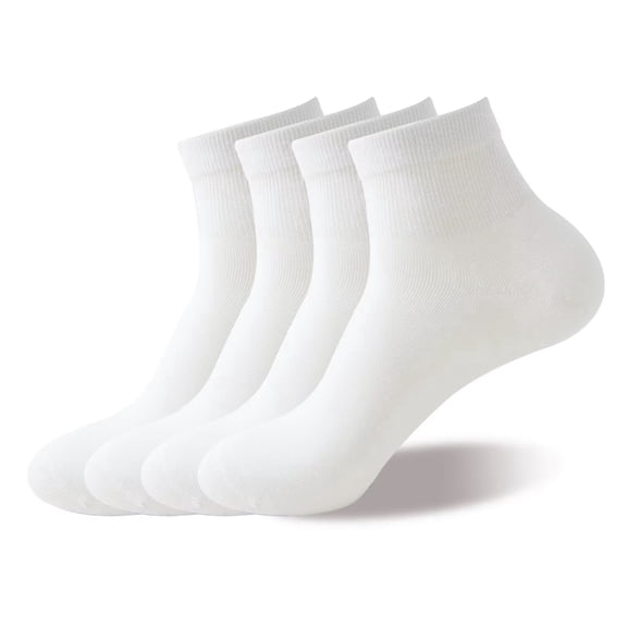 LBJR Womens Bamboo Crew Socks Breathable Thin Ankle Socks for Women 4 Pairs,Fits Shoe Size 5-10