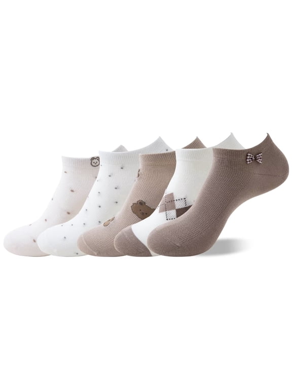 Womens Essentials Ankle Dress Socks, 5 Pack, Fits Shoe Size 5-10