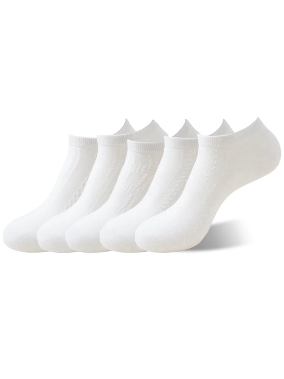 Womens Essentials Ankle Dress Socks, 5 Pack, Fits Shoe Size 5-10