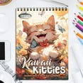 thumbnail image 1 of LBKHOUSE Kawaii Kitties Coloring Book Spiral Bound for Adults, Premium Cover, 1 of 6