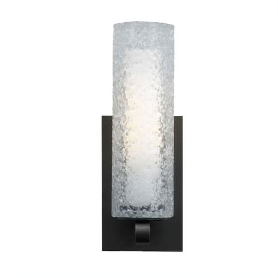 LBL Lighting Mini-Rock Candy Cylinder Wall Clear 26W 120V 1 Light Wall Sconce
