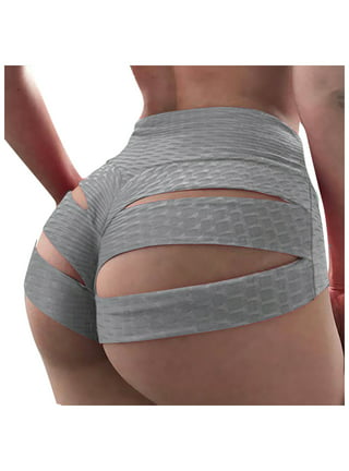 Fashion Fitness Booty Shorts for Women Scrunch Butt Yoga Workout Short High  Waisted Tummy Control Textured Ruched Hot Pants