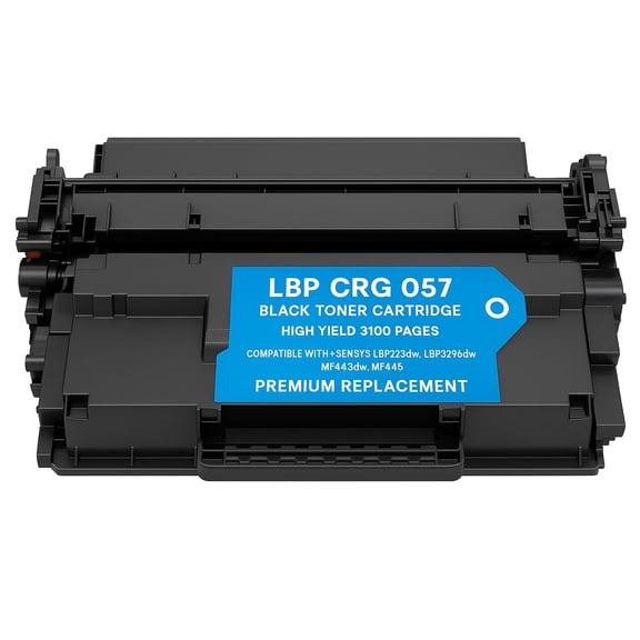 LBP CRG 057 Black Toner Cartridge (3009C002), High-Yield 3100 Pages, Compatible with i-SENSYS LBP223dw, LBP226dw, MF443dw, MF445dw Laser Printers Premium Replacement, Over 1 LB, Reliable Print Qual