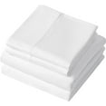 thumbnail image 1 of LBRO2M 1000 Thread Count 100% Cotton Sheets Set King Size,Bed Sheet 4 Piece Sets,16 inches Deep Pocket,Cool,Warm,White, 1 of 8