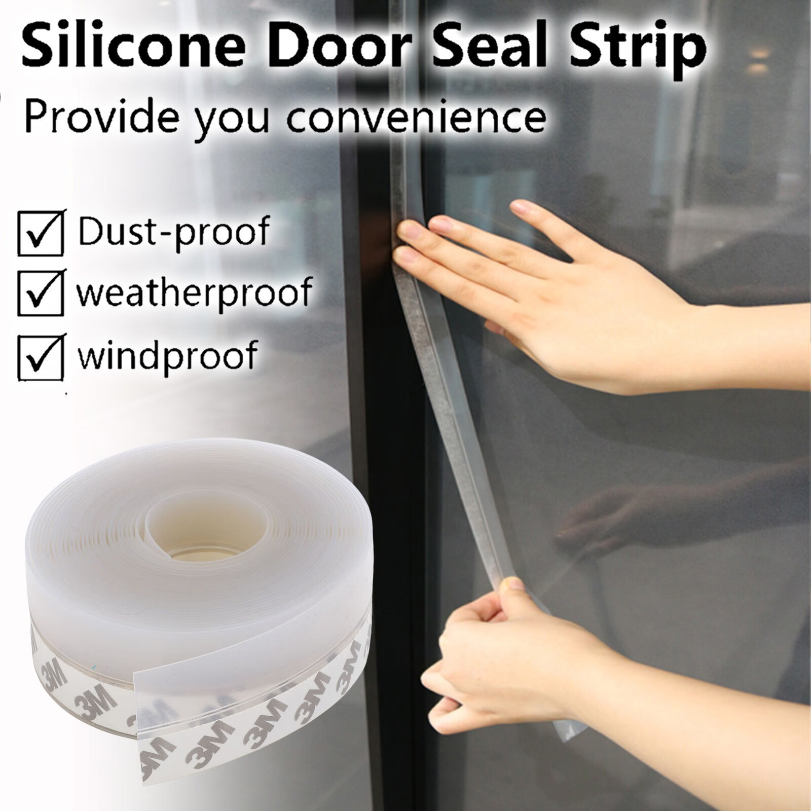 LBS 26 Ft Silicone Weather Stripping Door Seal Door Weather Stripping