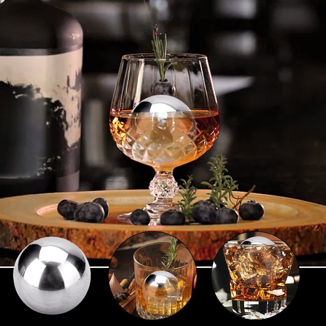 LBS 304 Stainless Steel Ice Grain Ice Non Melting Ice Cube Drink Whiskey Ice 10Ml