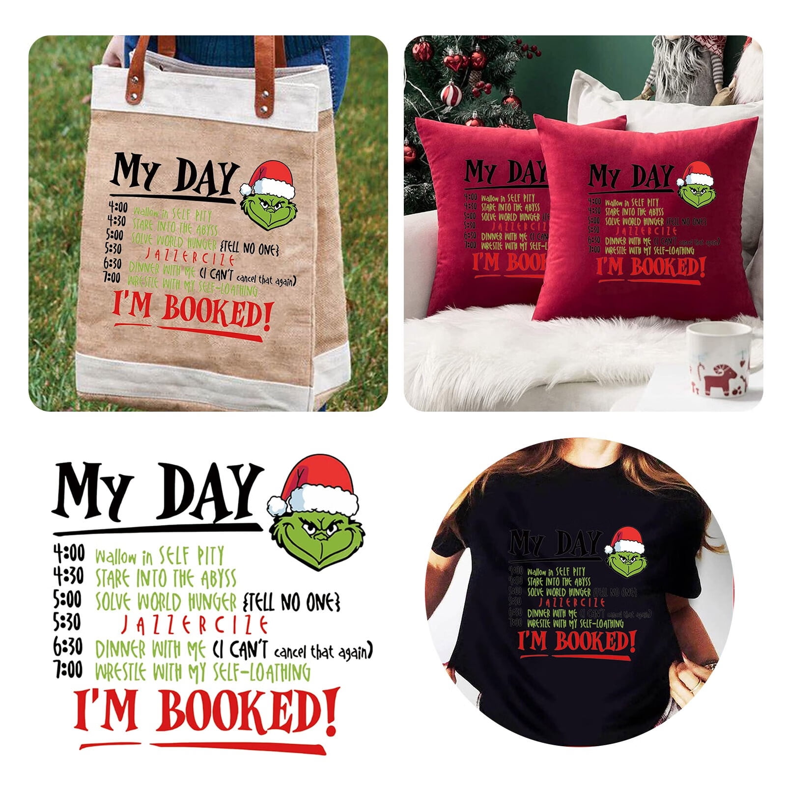 LBS Christmas Iron On Transfers 3Sheets Christmas Iron On Decals Merry