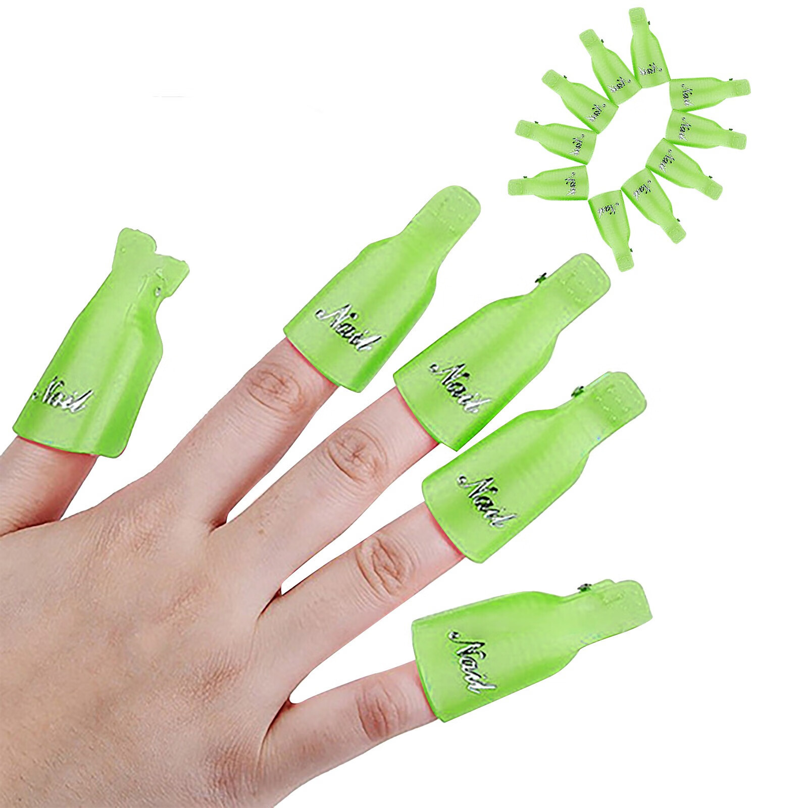 LBS Plastic Acrylic Nail Art Nail Polish Remover Cap Clip Uv Gel Polish