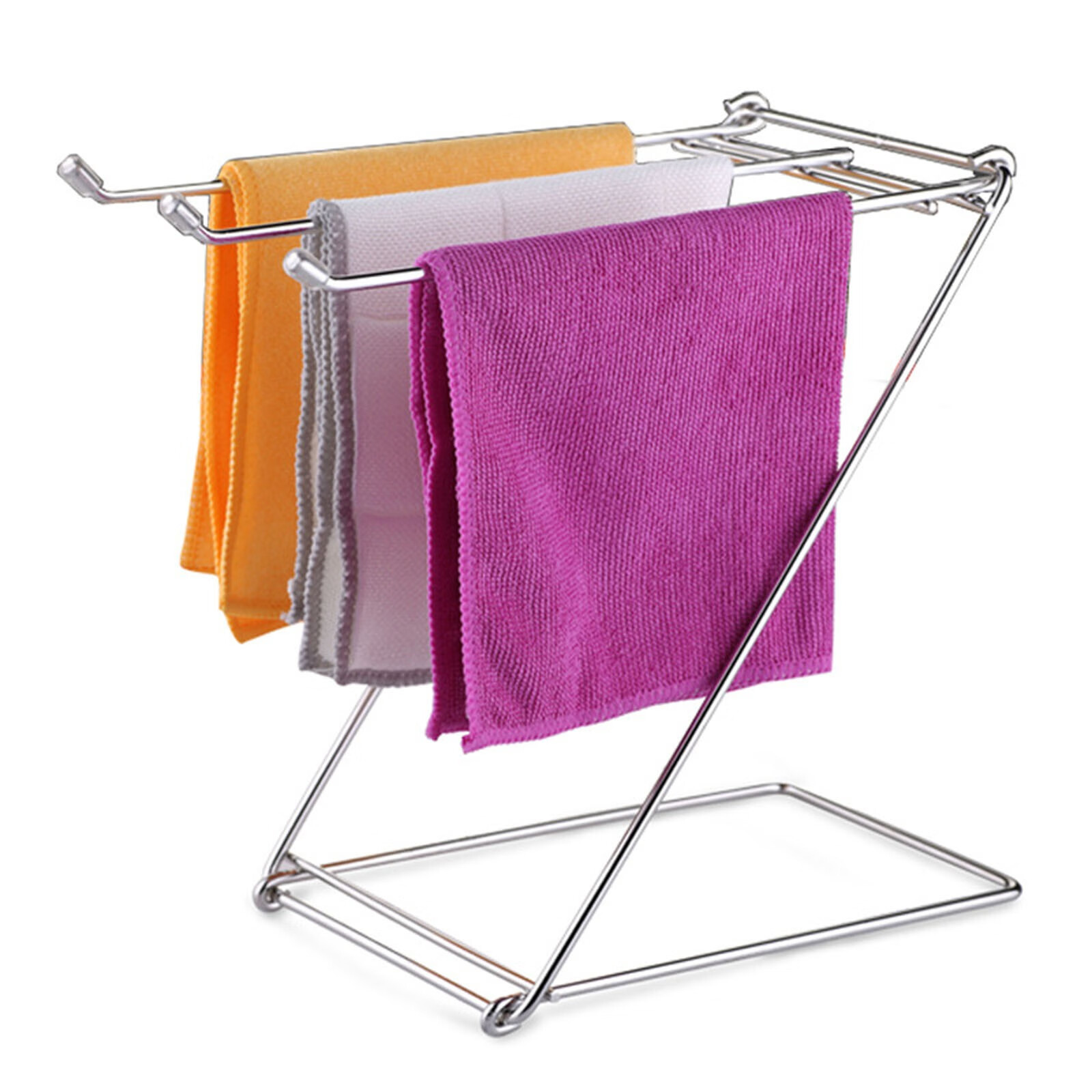 LBS Stainless Steel Towel Shelf Kitchen Counter Top Dishcloth Rack