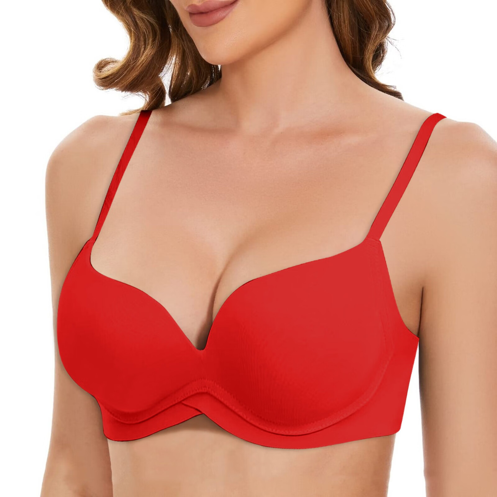 Lbs Womens T Shirt Bra With Push Up Padded Bralette Bra Without Underwire Seamless Comfortable