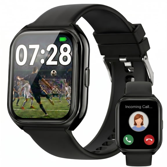 LBSAU Military AI Smartwatch for Men, Smart Watch with Fitness Tracker, Make/Answer Calls, IP68 Waterproof, 100+ Activity Modes, Step Counter, Works with Android iOS Phones