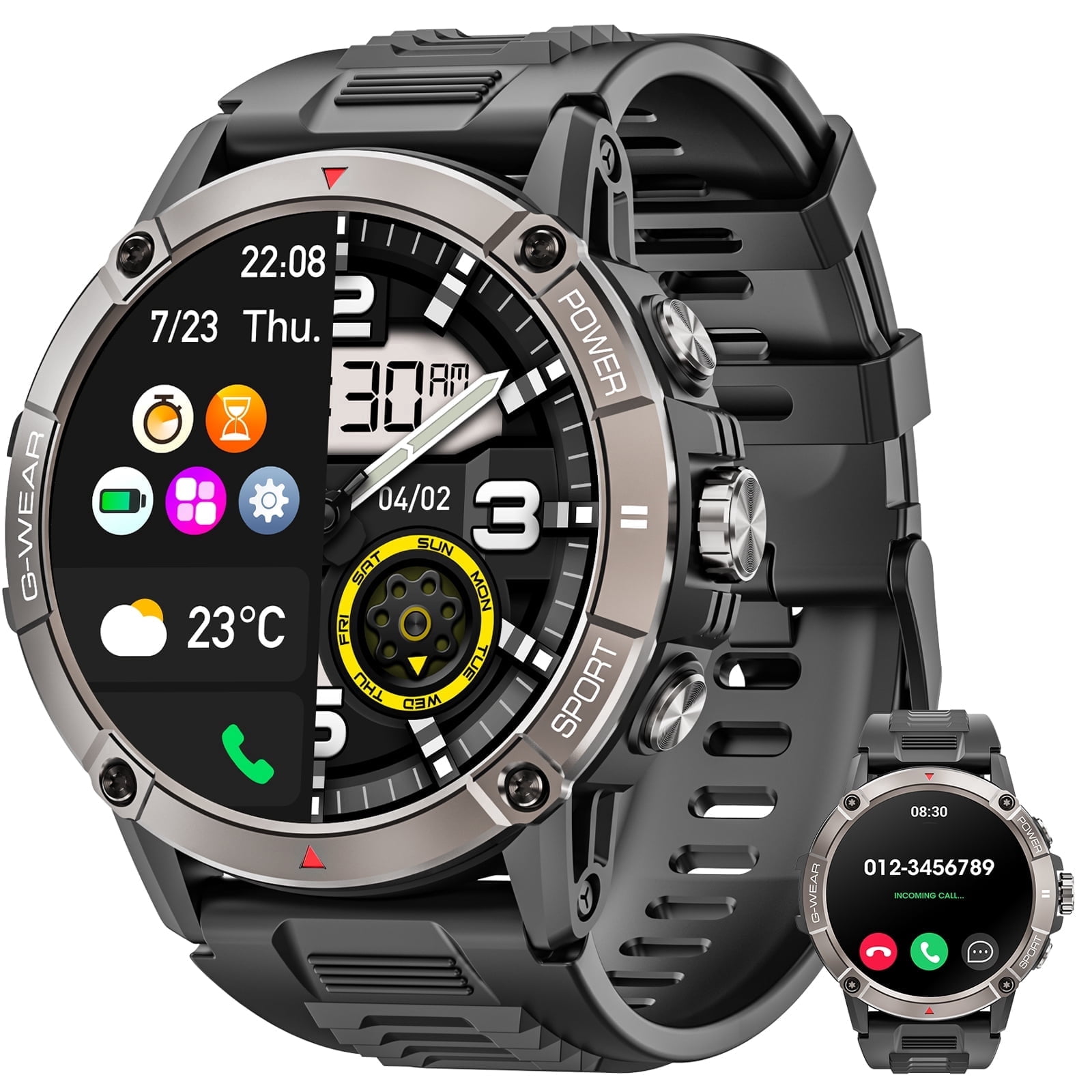 LBSAU Military Smartwatch for men,with 120+ Sport Modes/ IP68 ...