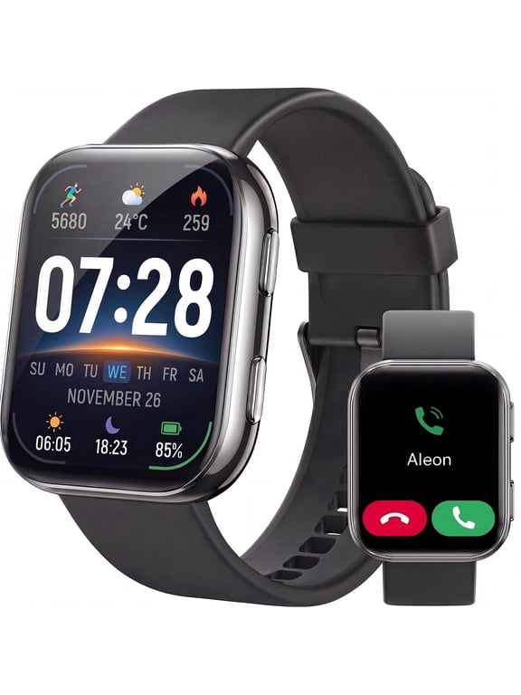 1.83''HD Smart Watch for Men Women, Bluetooth Answer/Make Calls/120+Sports Modes/IP68 Waterproof Fitness Tracker with AI Watch Faces, Fits for Android & iPhone, Perfect Gift