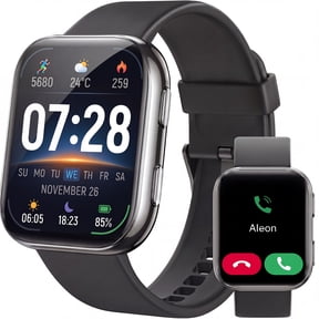 Smart Watch for Men Women, 1.83-inch IP68 Waterproof Smartwatch with Bluetooth Call (Answer/Make Calls), 100+ Sports Modes Fitness Tracker, Compatible with Android and iPhone, Gift Black