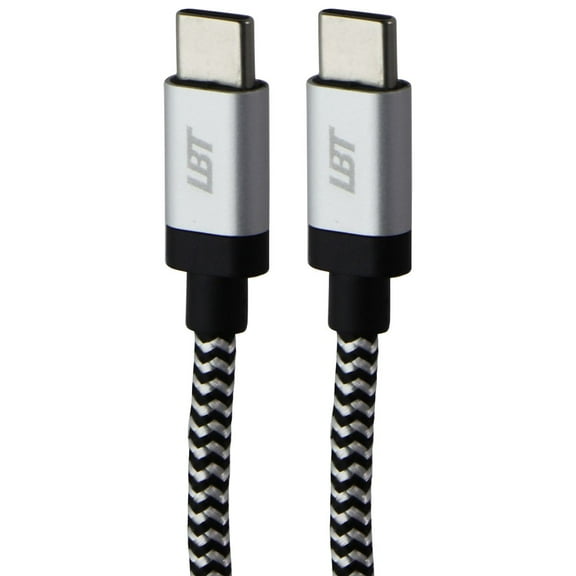 Pre-Owned LBT (7-Foot) USB-C to USB-C Braided Charge/Sync Cable - Silver/White/Black