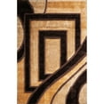 thumbnail image 1 of LBaiet 2' x 3' Brown and Beige Color Block Shag Rectangular Scatter Area Throw Rug, 1 of 4