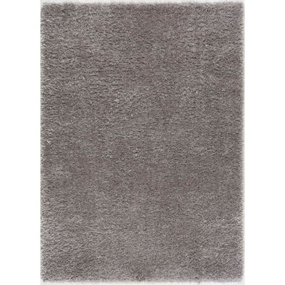 LBaiet 3' x 5' Light Gray Solid Rectangular Shag Area Throw Rug
