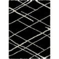 thumbnail image 1 of LBaiet 4' x 6' Pink and White Diamond Rectangular Shag Area Throw Rug, 1 of 4