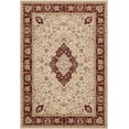 thumbnail image 1 of 5' x 7' Beige and Red Classic Floral Rectangular Area Throw Rug, 1 of 5