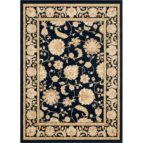 LBaiet Claudia Oriental Akron Latex Collection 8 x 10 Rug - Blue