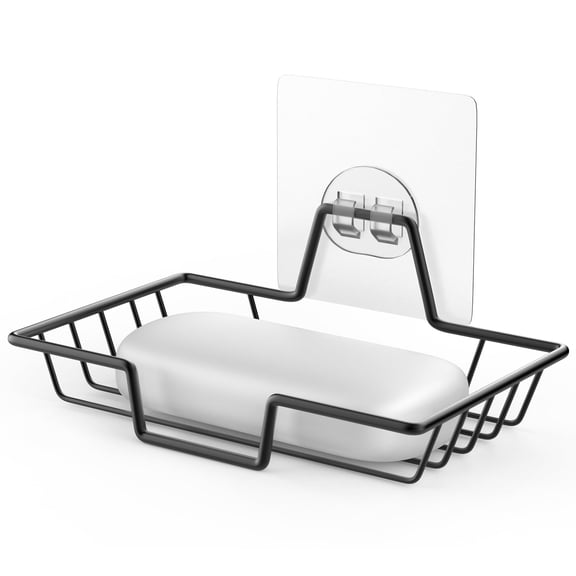 2 Pack Soap Holder, Self Draining Soap Dish Holder, Not Punched Easy Clean Bar Soap Holder, with Suction Cup Soap Dish Suitable for Shower, Bathroom, Kitchen Sink (Dark + Light Green)