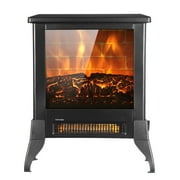 LC 8 in x 18.1 in Floor Standing Electric Indoor Fireplace