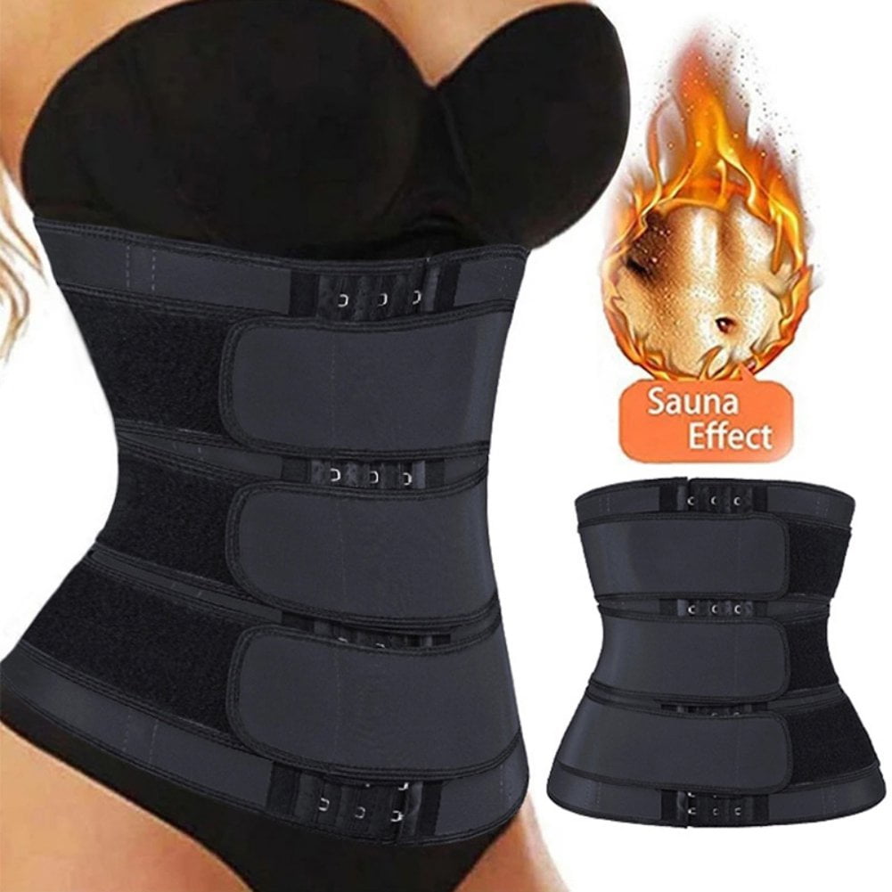 LC Dolida Neoprene Waist Trainer for Women 3 Straps Tummy Control Workout Corset Cincher Long Torso Trimmer Sauna Belt Walmart