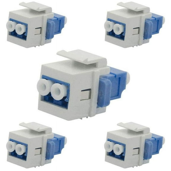 LC Fiber Optic Adapter Coupler for Wall Plates, Patch Panels