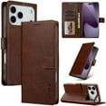 thumbnail image 1 of LC.IMEEKE Leather Case For iPhone 17 Pro,Premium PU Leather Flip Folio Wallet Case with Card Slot Magnetic Closure Shockproof Kickstand Protective Phone Cases Cover For iPhone 17 Pro,Brown, 1 of 10