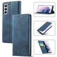 thumbnail image 1 of LC.IMEEKE Leather For Samsung Galaxy S21+ 5G Case, Flip Wallet Leather Case with Card Holder Magnetic Closure Shockproof Kickstand Protective Phone Cases Cover For Samsung Galaxy S21+ 5G,Blue, 1 of 10