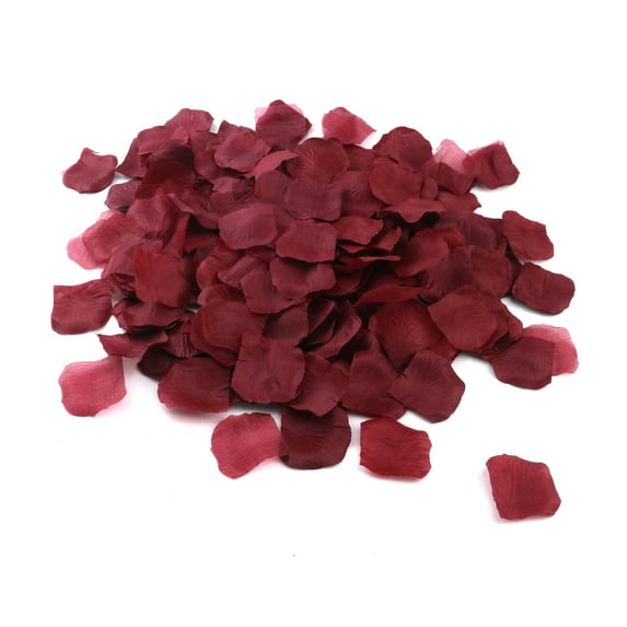 LC LICTOP 1000Pcs Silk Rose Petals Artificial Petals Romantic Decoration Flowers Marroon for Wedding