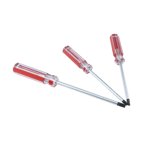 LC LICTOP 6Pcs Plum Flower Hexagon Screwdriver Hardware Screwdriver Set Manual Screwdriver Red Grip Different Sizes(2 Sets)