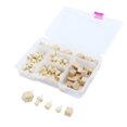 thumbnail image 1 of LC LICTOP 89Pcs Wood Push Pins 5 Types Kit Decorative Thumb Tacks for Home School Office, 1 of 6