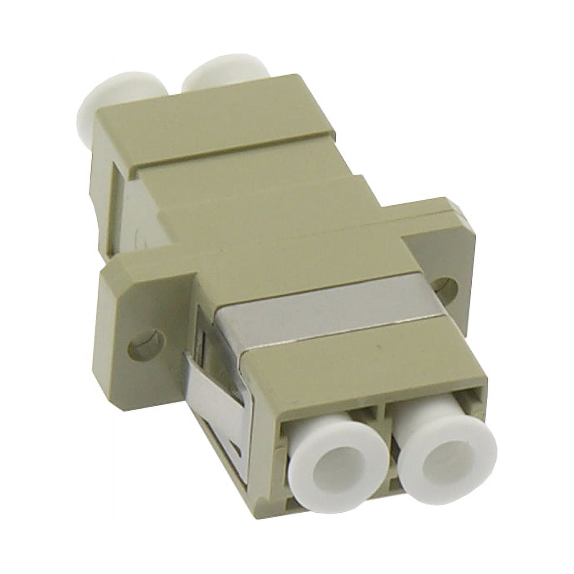 LC/UPC Multimode Duplex Fiber Optic Coupler with Flange, Beige (5 Pack ...