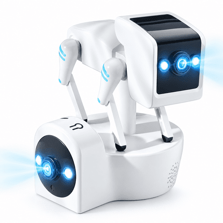 LC-dolida 1080P Robot Dog Indoor Security Camera with AI Detection, 5G Smart Camera 360 Degree Rotating, Support Night, 10x Zoom