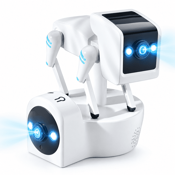 LC-dolida 1080P Robot Dog Indoor Security Camera with AI Detection, 5G Smart Camera 360 Degree Rotating, Support Night, 10x Zoom