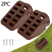 LC-dolida 2 Pack Angled Drainage Grate,Gutter Downspout Extensions,Downspout Extension,Sump Pump Check Valve,Gutter Guard for 3" & 4" Drain Pipes (Brown)