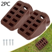 LC-dolida 2 Pack Angled Drainage Grate,Gutter Downspout Extensions,Downspout Extension,Sump Pump Check Valve,Gutter Guard for 3 & 4 Drain Pipes Brown