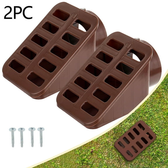 LC-dolida 2 Pack Angled Drainage Grate,Gutter Downspout Extensions,Downspout Extension,Sump Pump Check Valve,Gutter Guard for 3" & 4" Drain Pipes (Brown)