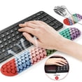 thumbnail image 1 of LC-dolida 2 Pack Wrist Rest for Keyboard and Mouse, Ergonomic Design Comfortable and Breathable Silicone Material for Work Study Easy Typing and Hand Pain Relief, 1 of 7
