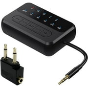LC-dolida 2-in-1 Bluetooth Transmitter Receiver, 5.4 Wireless Adapter with 3.5 Aircraft Nose, Dual Link AptX Adaptive Low Latency HD Sound Quality for Home, Stereo, Airplane, Boat, Gym Black
