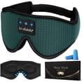 thumbnail image 1 of LC-dolida Bluetooth Sleeping Headphones Smart Bluetooth Sleep Mask, Breathable 3D Eye Mask Sleep Headphones for Side Sleepers w/Auto Off Timer Voice Control Noise Reduction Music Headset (Dark Green), 1 of 7