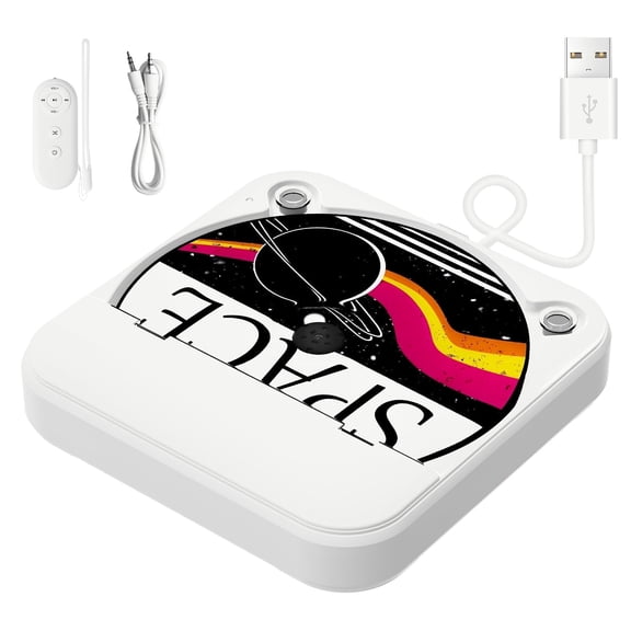 LC-dolida CD Player for Car, External Portable Car CD Music Players with AUX Cable & Remote Control for Vehicle, Laptop, TV, Computer, for Android 4.4 and Above Navigation