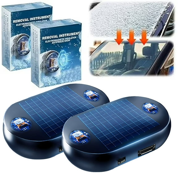 LC-dolida Car Electromagnetic Snow Removal, Anti-freeze Electromagnetic Car Snow Removal With Dual Charging Modes,360 Snow Removal,Non-Interference Design,2 Pack